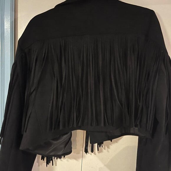 Arula Black Fringe Jacket - Picture 5 of 5